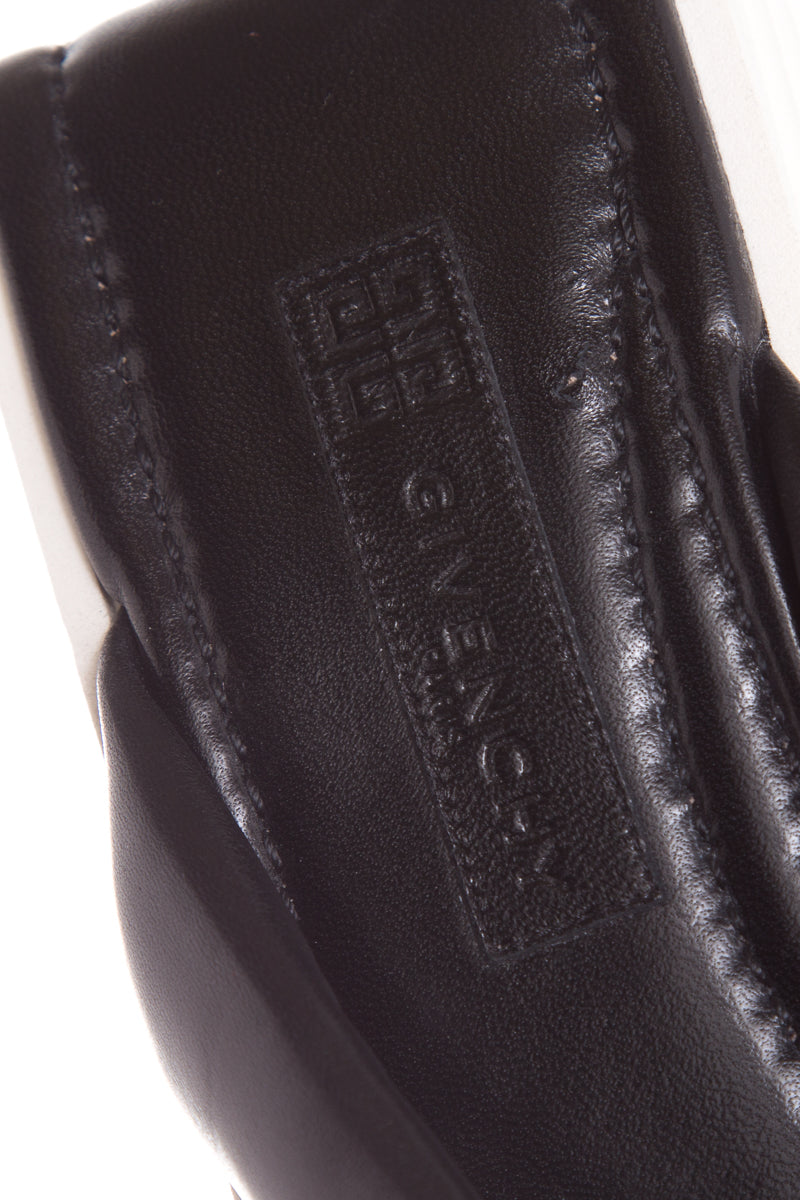 Givenchy Black & White Leather Sandals SZ 39