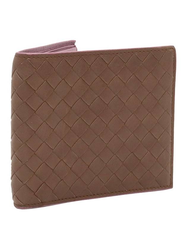 Bottega veneta Brown Purple Intrecciato Weaving VN Folder Bicycle Wallet