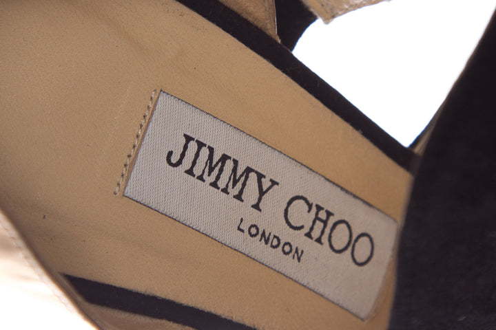 Jimmy Choo Gold and Black Heels SZ 40