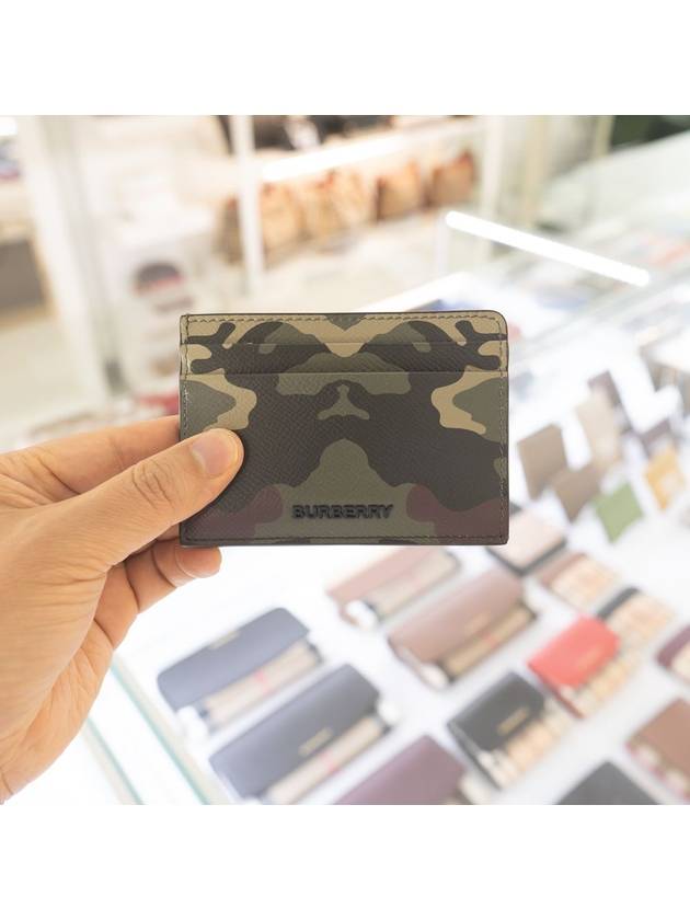Burberry Camouflage Print Card Wallet Green