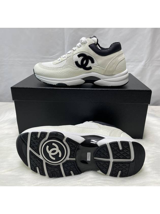 CC Logo Suede Tennis Low Top Sneakers Black Chanel