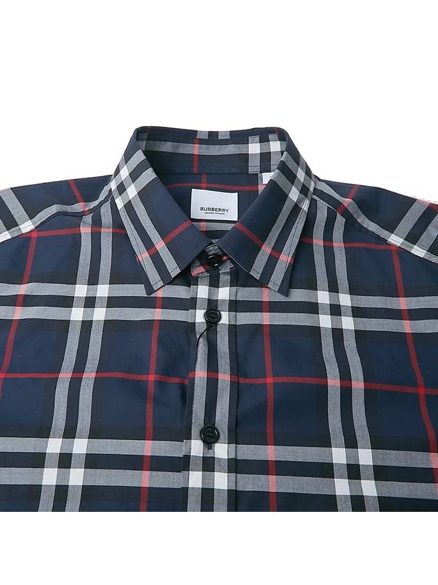 Burberry Men's Vintage Check Long Sleeve Shirt Navy