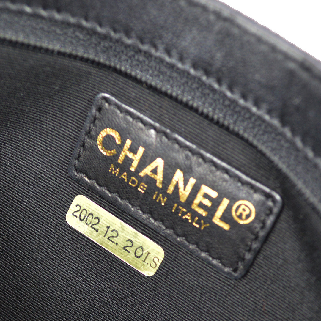 Top Quality Chanel Fall 2002 Black Canvas Icon Chain Handbag