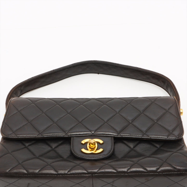 Top Quality Chanel Vintage Double Flap Shoulder Bag in Lambskin Black