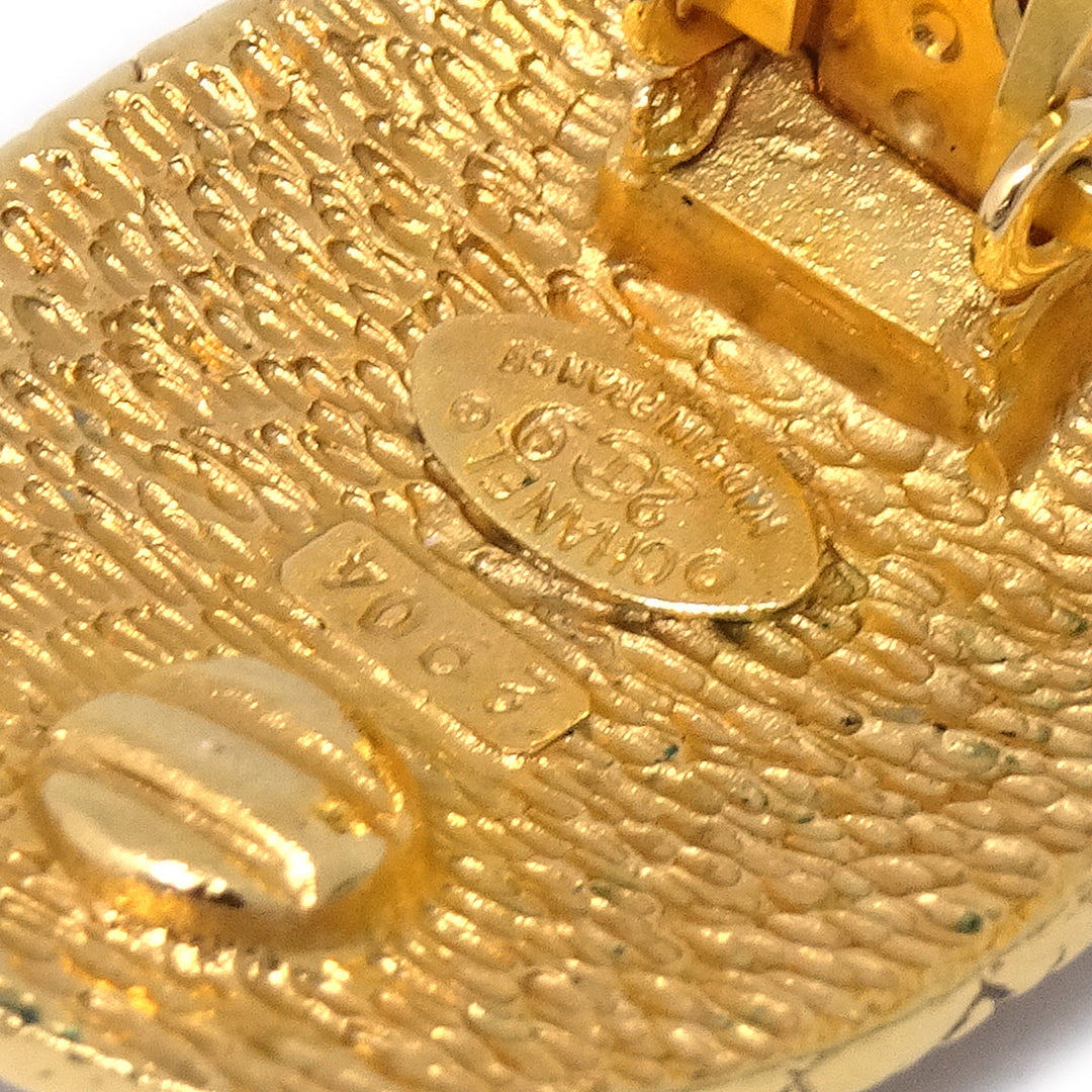 Top Quality Chanel Oval Earrings Clip-On Gold 2904/29