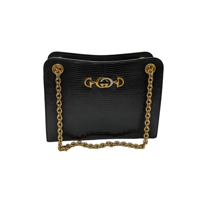 Gucci Zumi Lizard Frame Shoulder Bag