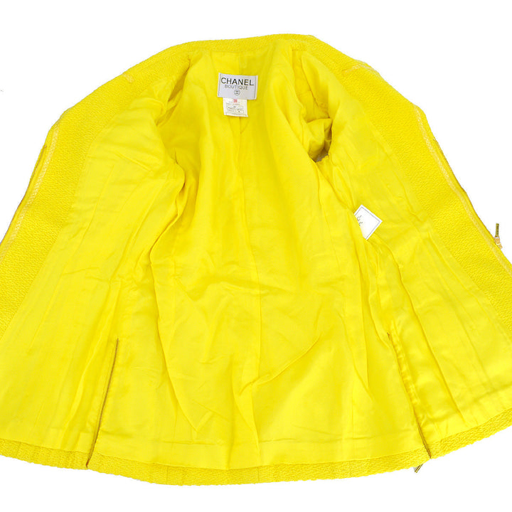 Top Quality Chanel Spring 1995 Zip Up Jacket Yellow #38