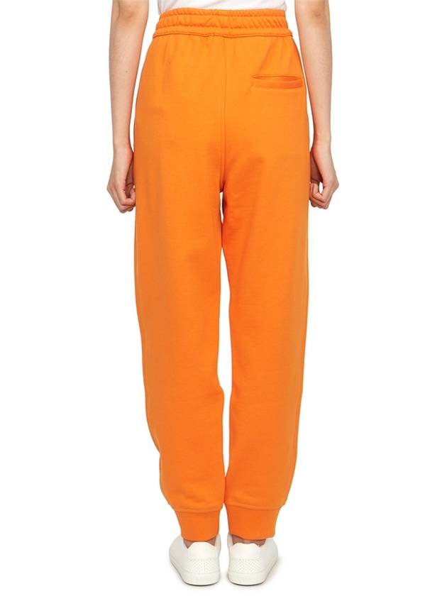 Burberry Logo Patch Cotton Track Pants Orange