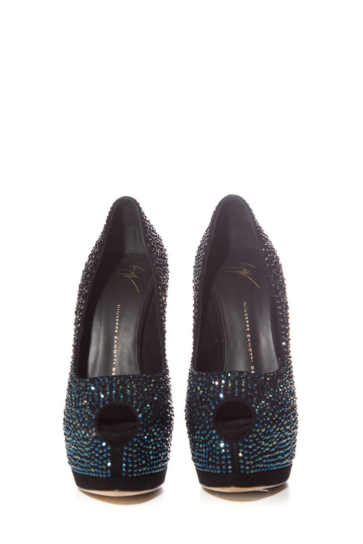 Guiseppe Zanotti Teal & Black Pumps SZ 38