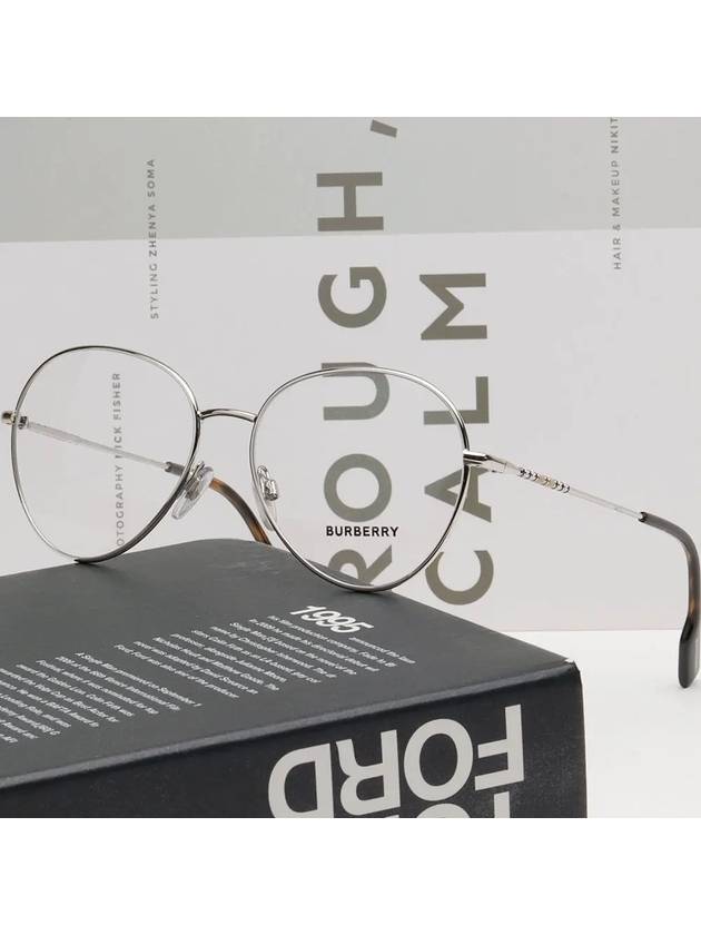 Burberry Eyewear Felicity Round Frame Eyeglasses Silver