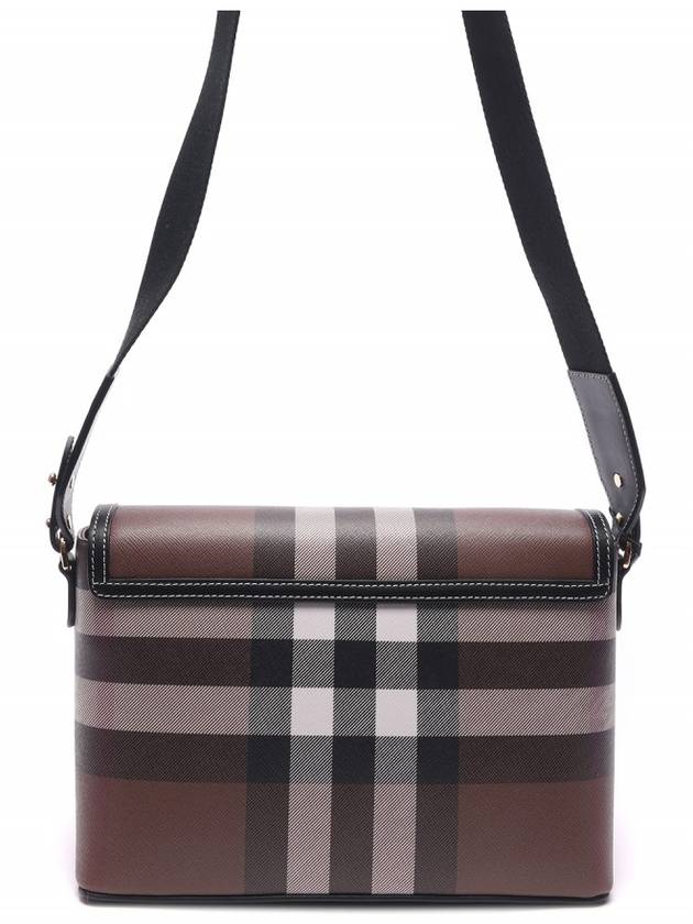 Burberry Checked Leather Knot Cross Bag Brown
