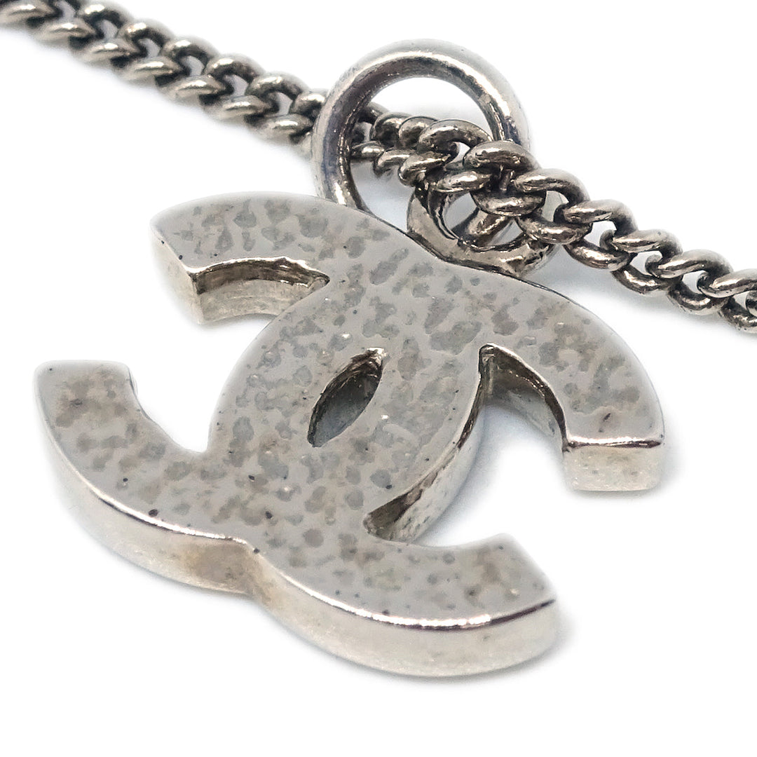 Top Quality Chanel 2007 Crystal & Silver CC Necklace