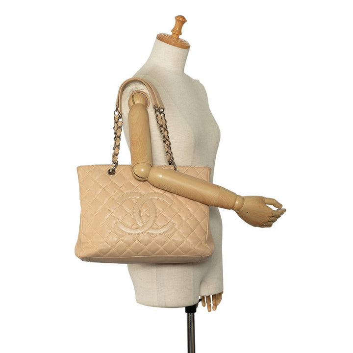 Top Quality Chanel Mattress Chain  Bag Beige ilver Caviar S Lady Chanel