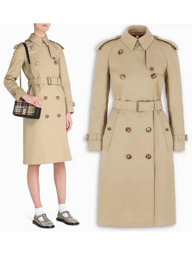 Burberry Gabardine Trench Coat Beige