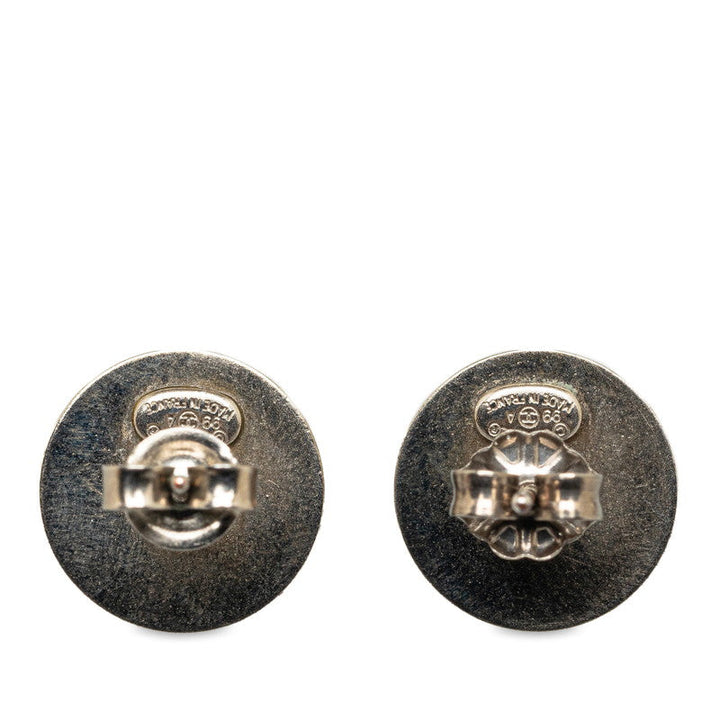 Top Quality Chanel Coco Stud Earrings Silver G Metal
