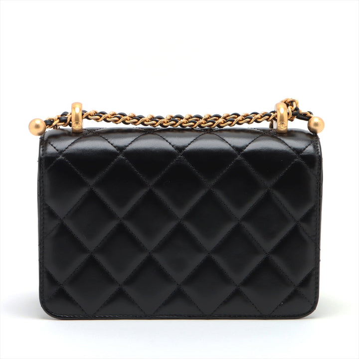 Top Quality Chanel Lambskin  Chain Shoulder Bag Black G  AS2615