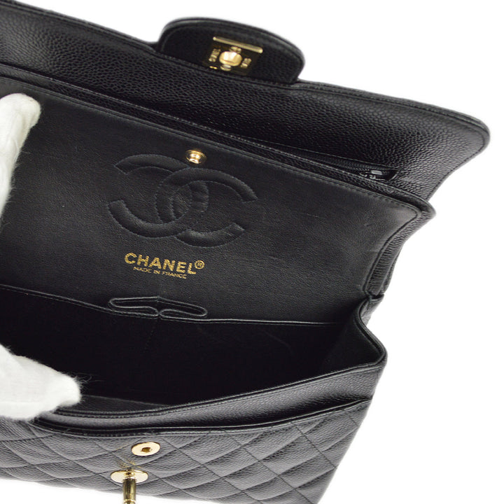 Top Quality Chanel Black Caviar Small Classic Double Flap Shoulder Bag