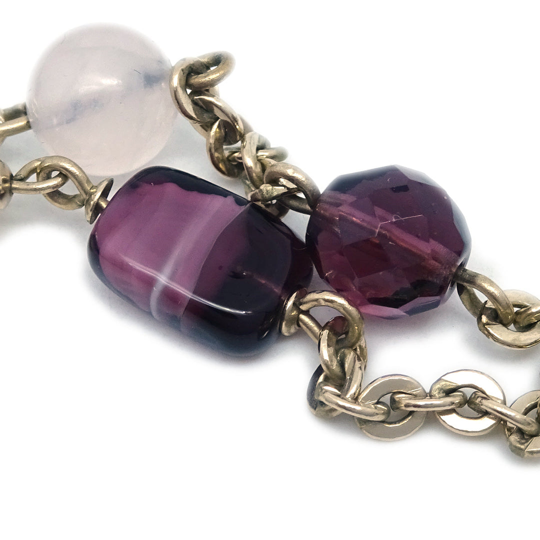 Top Quality Chanel Stone Artificial Pearl Chain Necklace 07A