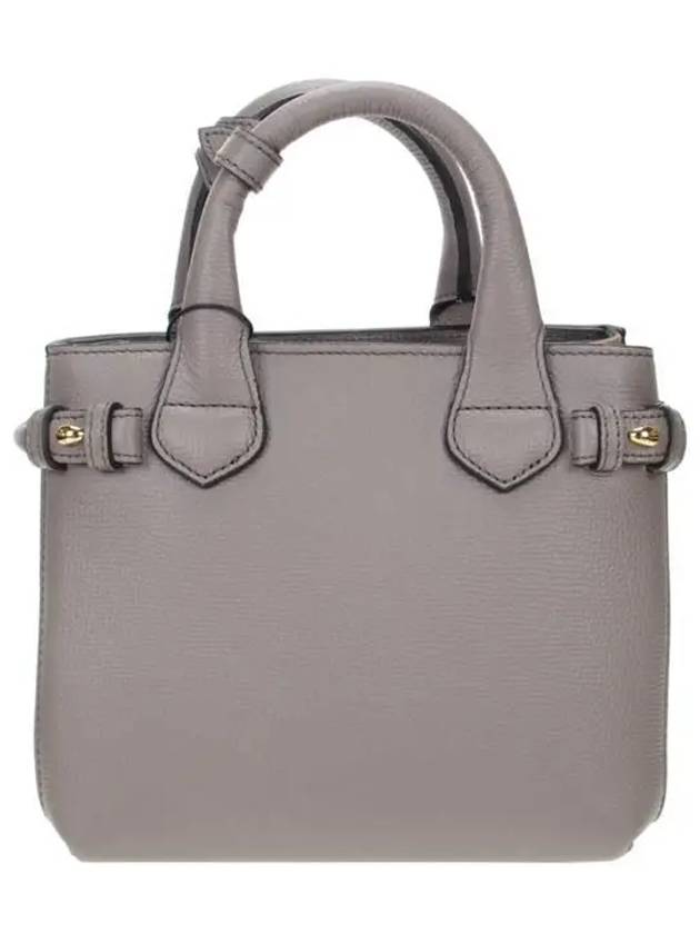 Burberry Banner House Check Derby Mini Tote Bag Grey