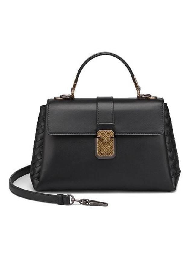 Bottega veneta Calf Piazza Small Tote Bag Black