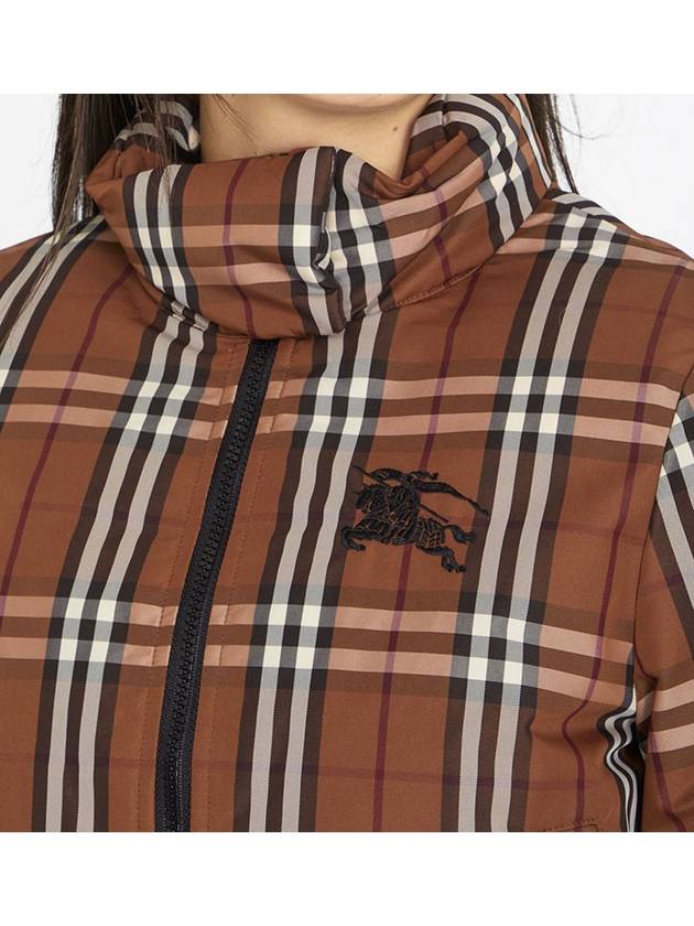 Burberry Check Nylon Down Padding Dark Birch Brown