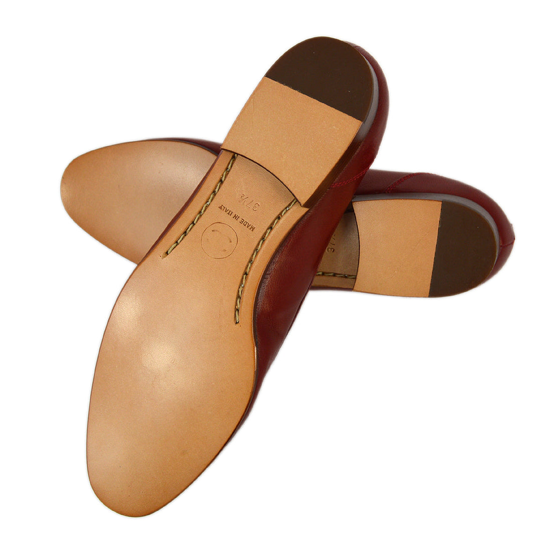 Top Quality Chanel * Red Flat Shoes #37 1/2