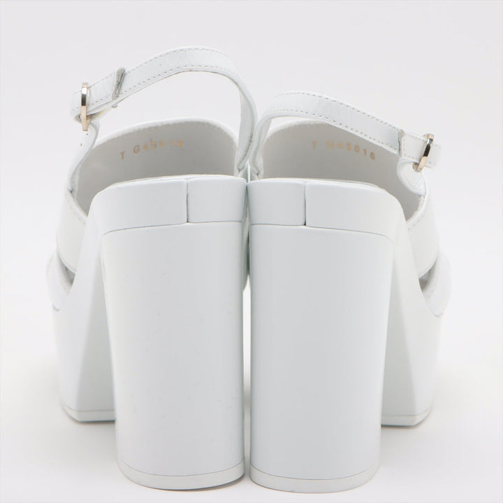 Top Quality Chanel Coco 23AW Patent Leather Sandal 35C  White G45016 Crample