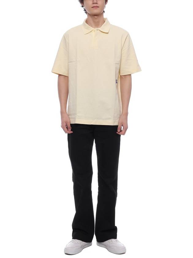 Burberry Embroidery Equestrian Knight Polo Shirt Yellow