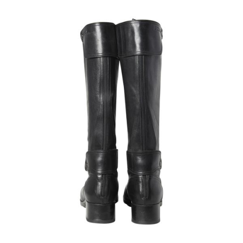 Prada Sport Leather Round-Toe Riding Boots