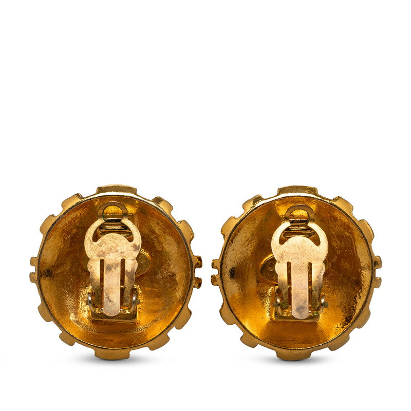 Top Quality Chanel Coco Mark Earrings Plated Gold Women's