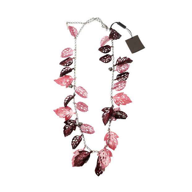 BURBERRY Purple Resin Long Necklace