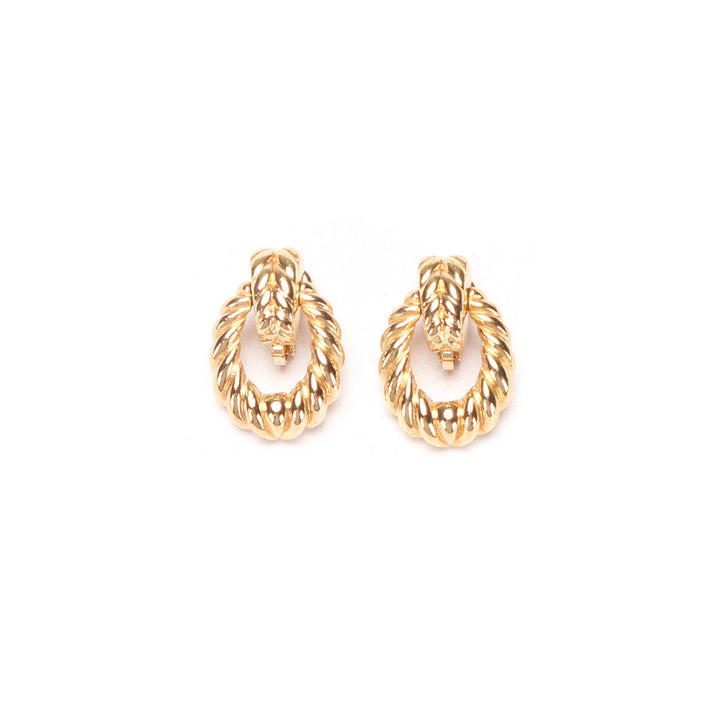 Top quality Dior Twisted Puff Door Knocker Earrings