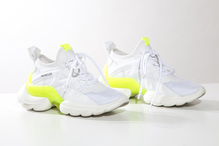 Moncler White Taiss Low Top Sneakers SZ 35