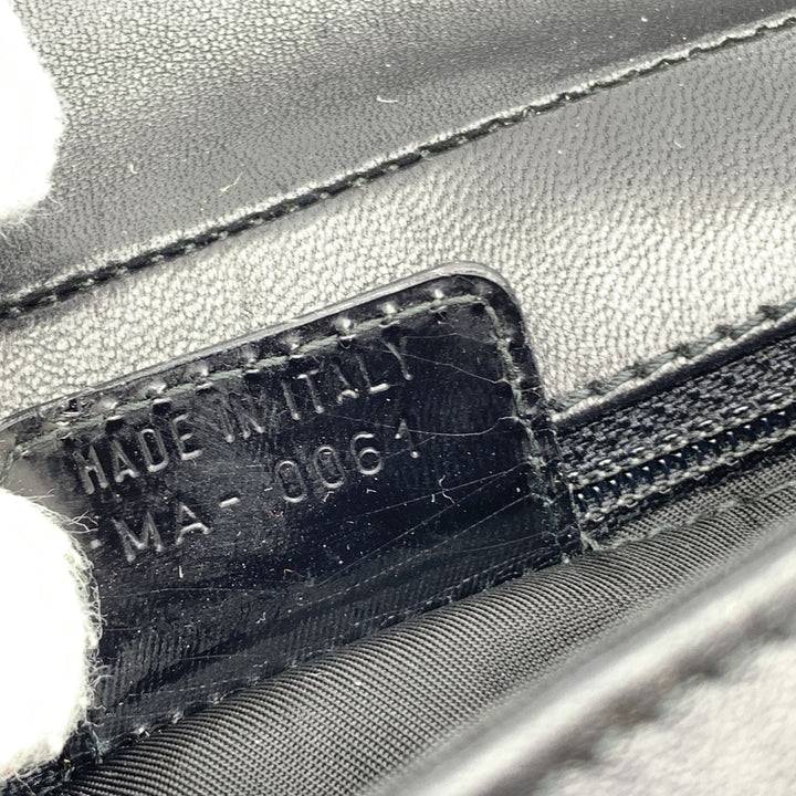 CHRISTIAN Top quality Dior Black Perforated Leather Cannage Chain Shoulder Bag