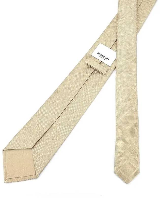 Burberry Classic Cut Check Silk Jacquard Tie Beige