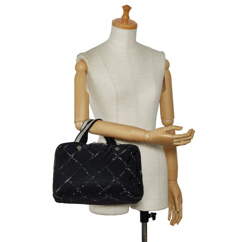 Top Quality Chanel Travel Line Boston Bag Handbag Nylon/Vinyl Black Ladies