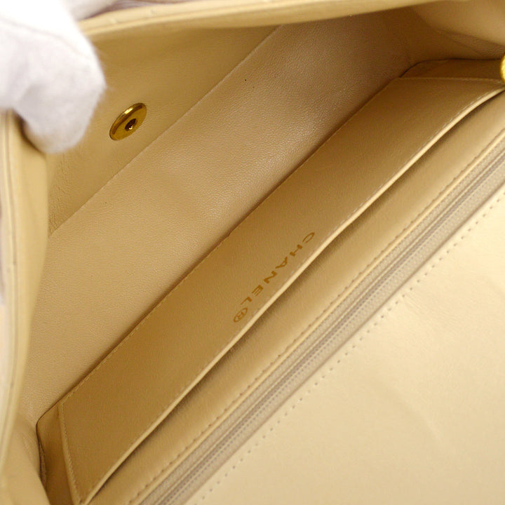 Top Quality Chanel Beige Lambskin Medium Diana Shoulder Bag