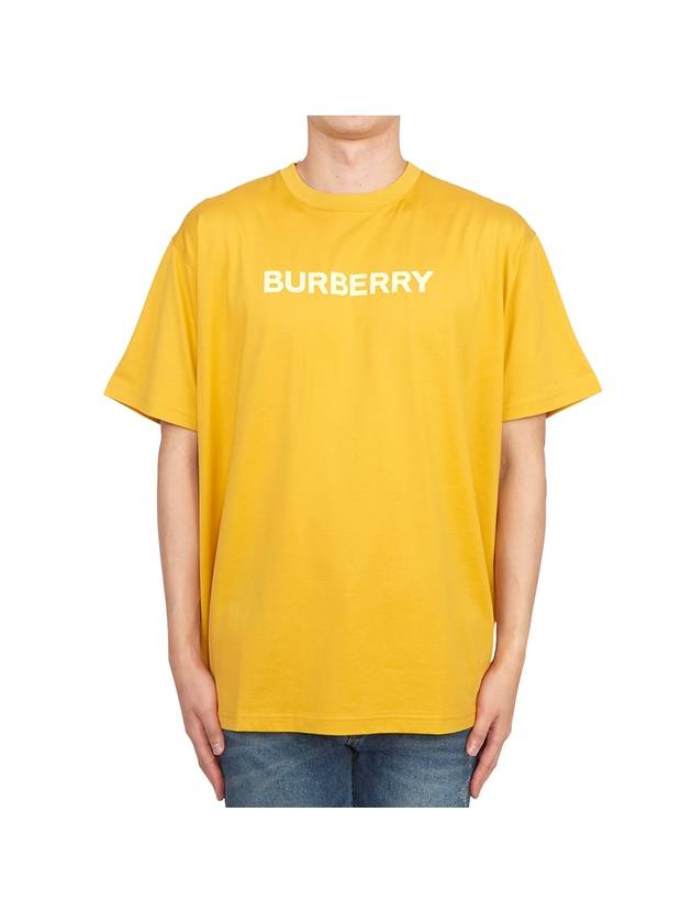 Burberry Men's Logo Print Cotton Short Sleeve T-Shirt Yellow