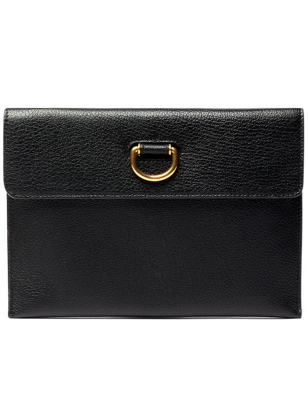 Burberry Two-Tone D-Ring Clutch Bag Black