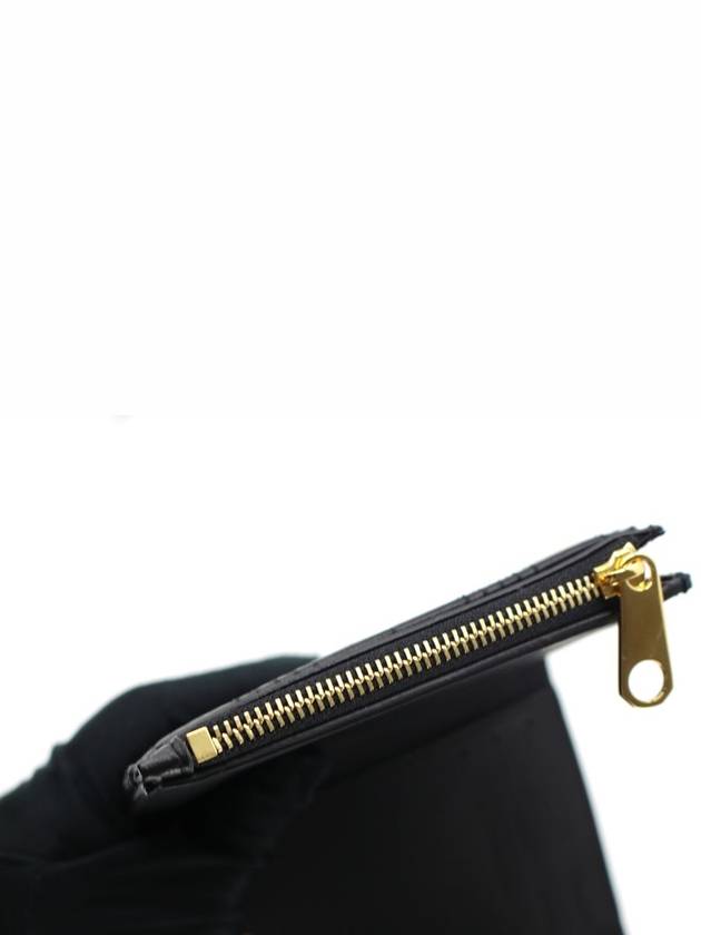 Burberry Quilted Lambskin Lola Small Half Wallet Black