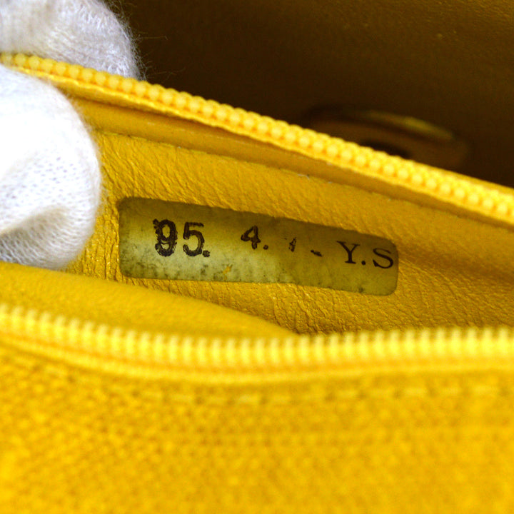 Top Quality Chanel * 1991-1994 Diana Small Yellow Linen