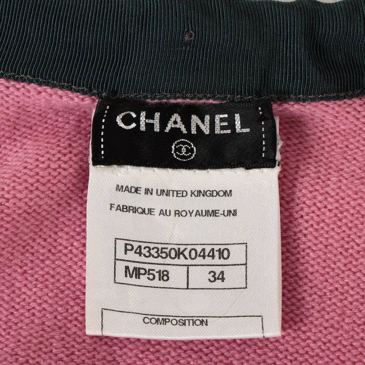 Top Quality Chanel Coconut Button Cashmere Cardigan 34 Pink P43350K04410