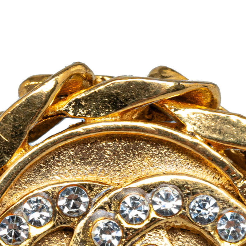 Top Quality Chanel Vintage Coco Earring G  Line Stone  Chanel