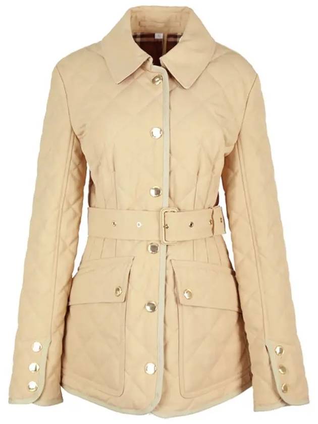 Burberry Diamond Quilt Padding Beige