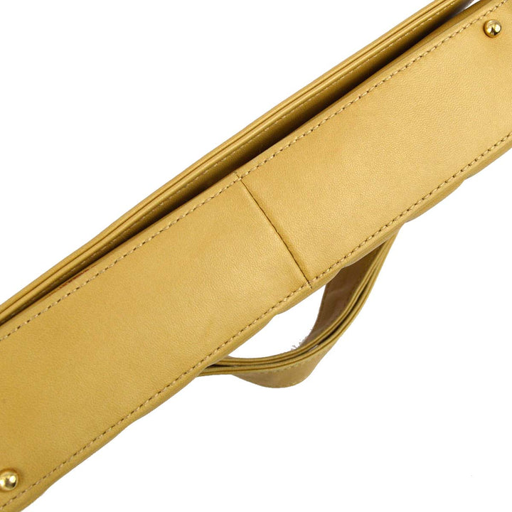 Top Quality Chanel 2003-2004 * Choco Bar Shoulder Bag Beige Lambskin