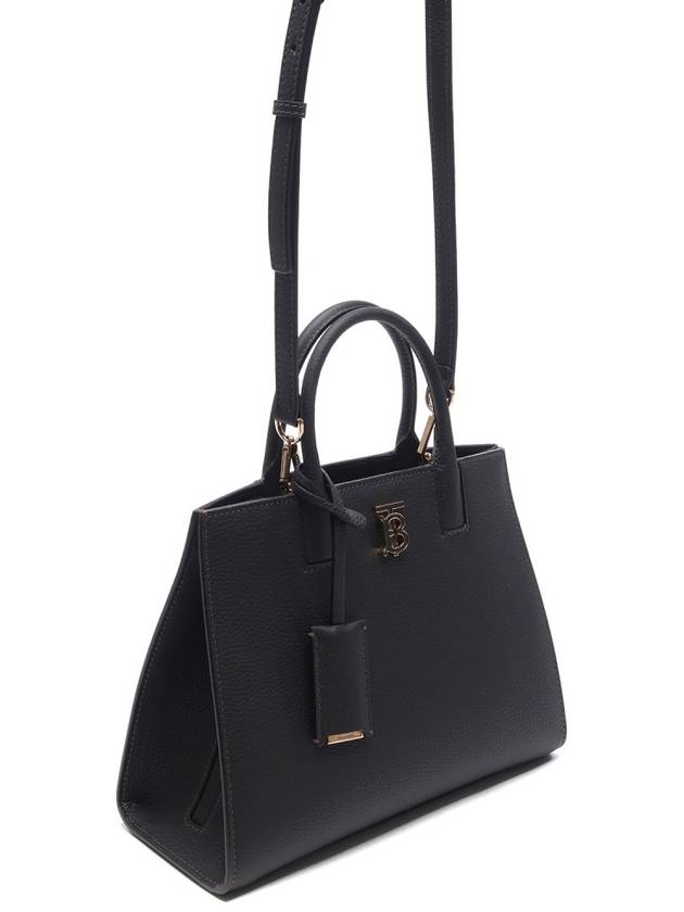Burberry Frances Grainy Leather Mini Tote Bag Black