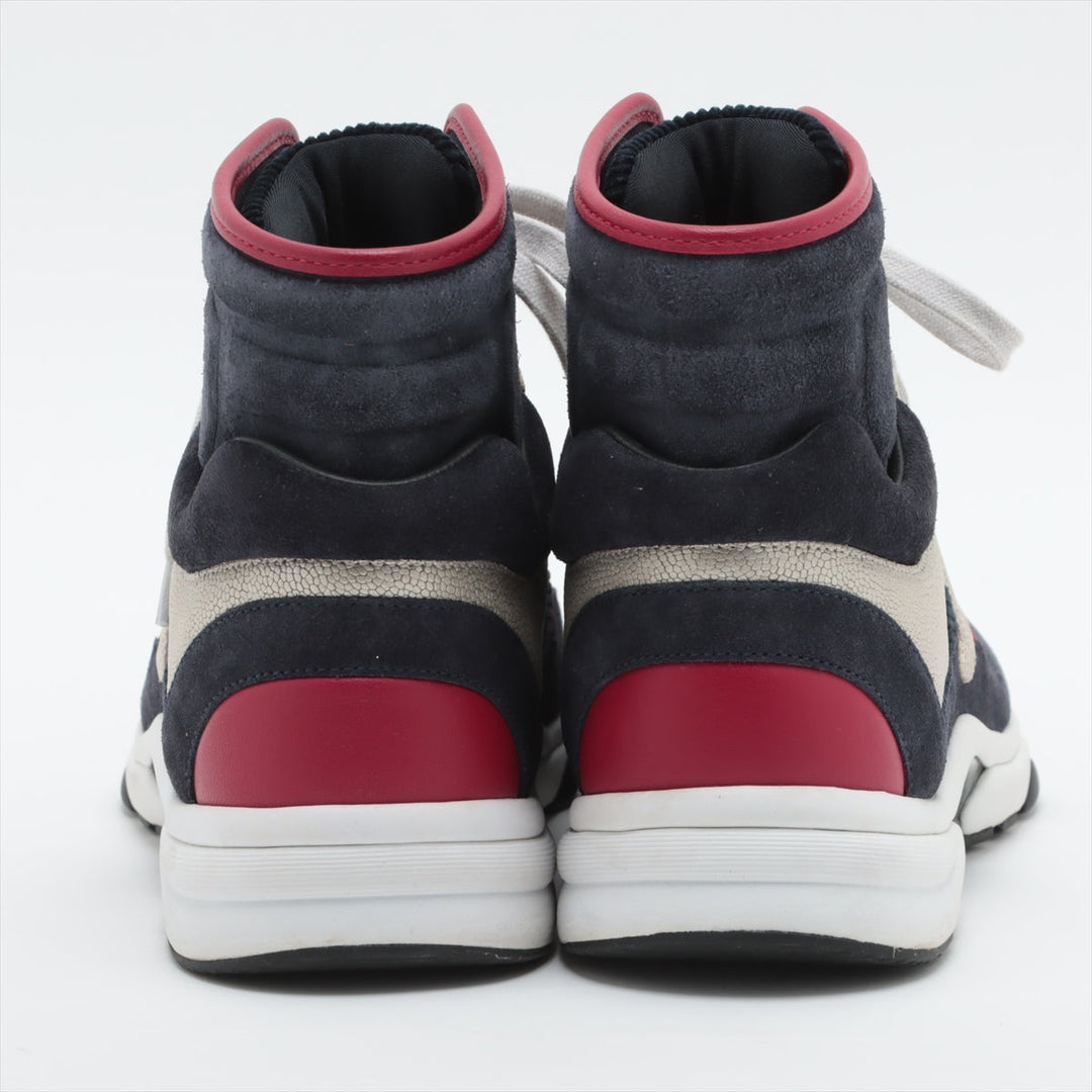 Top Quality Chanel Coco Leather High-Cut Sneaker 37 1/2  Multicolor G34053