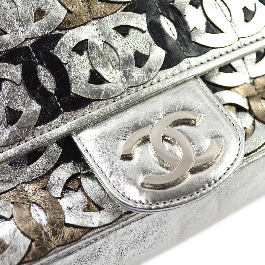 Top Quality Chanel 2006-2008 Silver leather Shoulder Bag