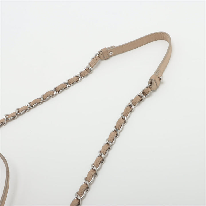 Top Quality Chanel Wild Stick Leather Chain Shoulder Bag Coco Beige Silver Gold