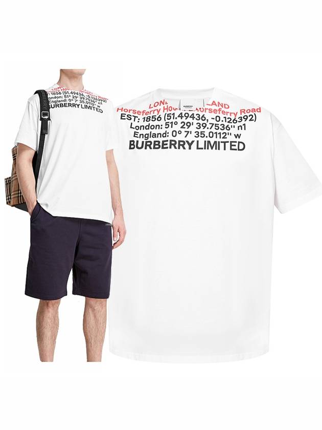 Burberry Location Short Sleeve T-Shirt White